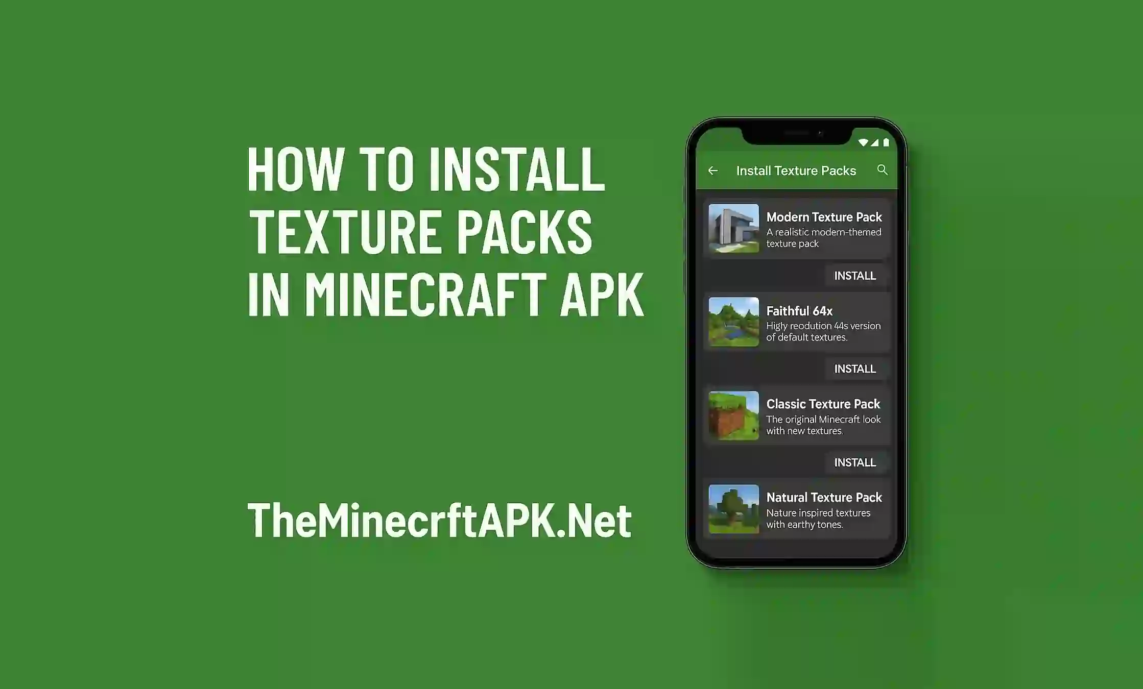 How to Install Texture Packs in Minecraft APK